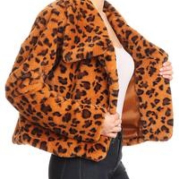 GLAM DOLLZ Leopard Print Coat - Picture 3 of 3